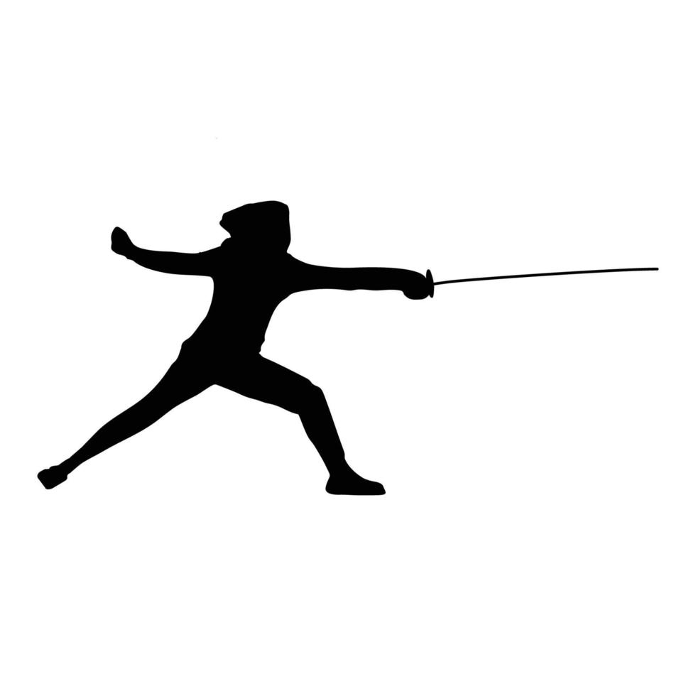 Fencing Silhouette Art vector