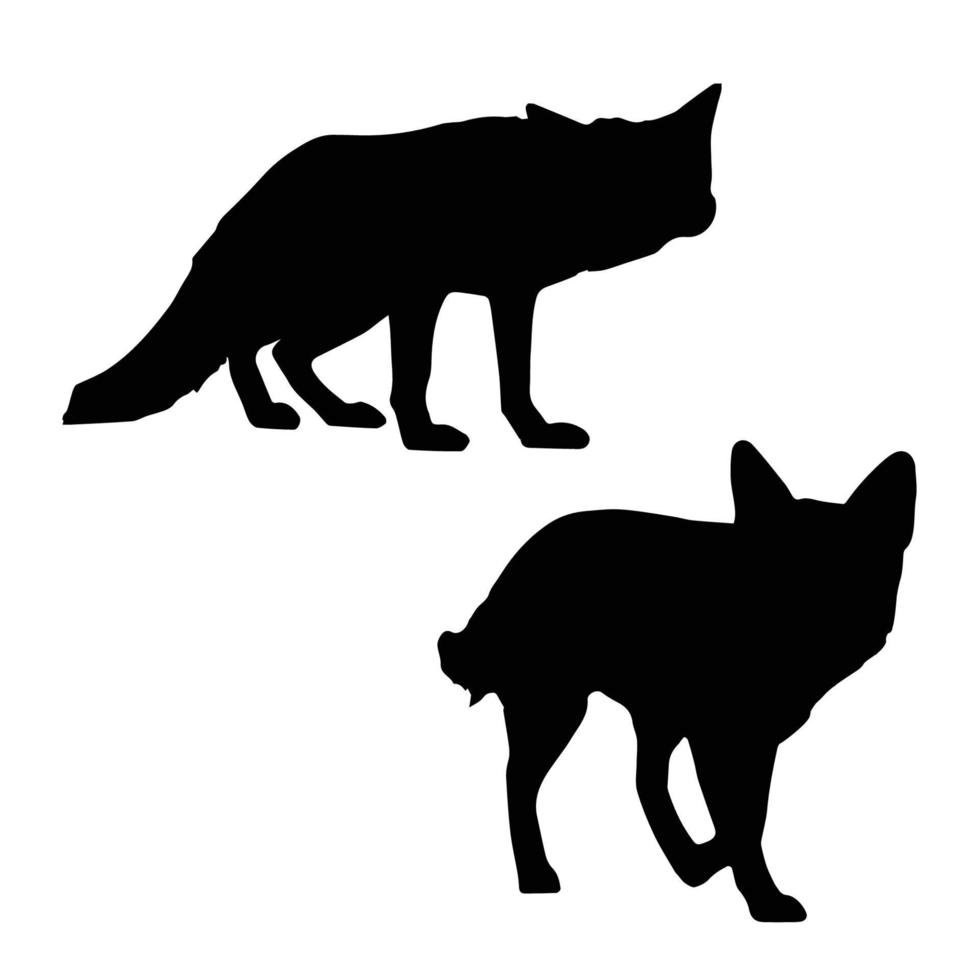 fox silhouette art vector