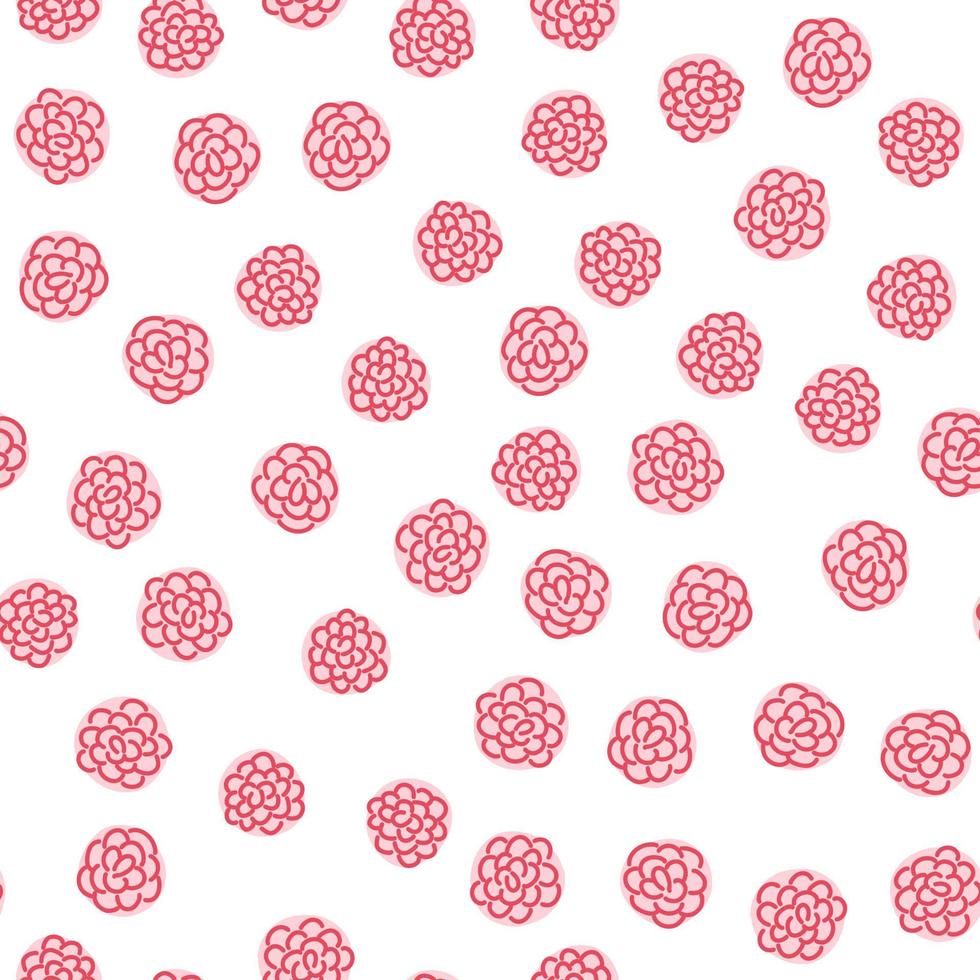 Spring flowers print. Simple seamless floral pattern on white background for fabric, cloth design, covers, wrapping paper and scrapbooking. vector