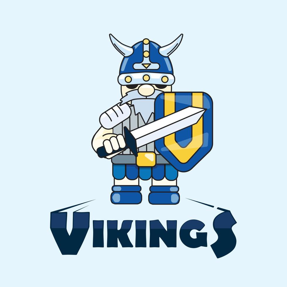 viking logo doodle concept ,viking logo to kids vector