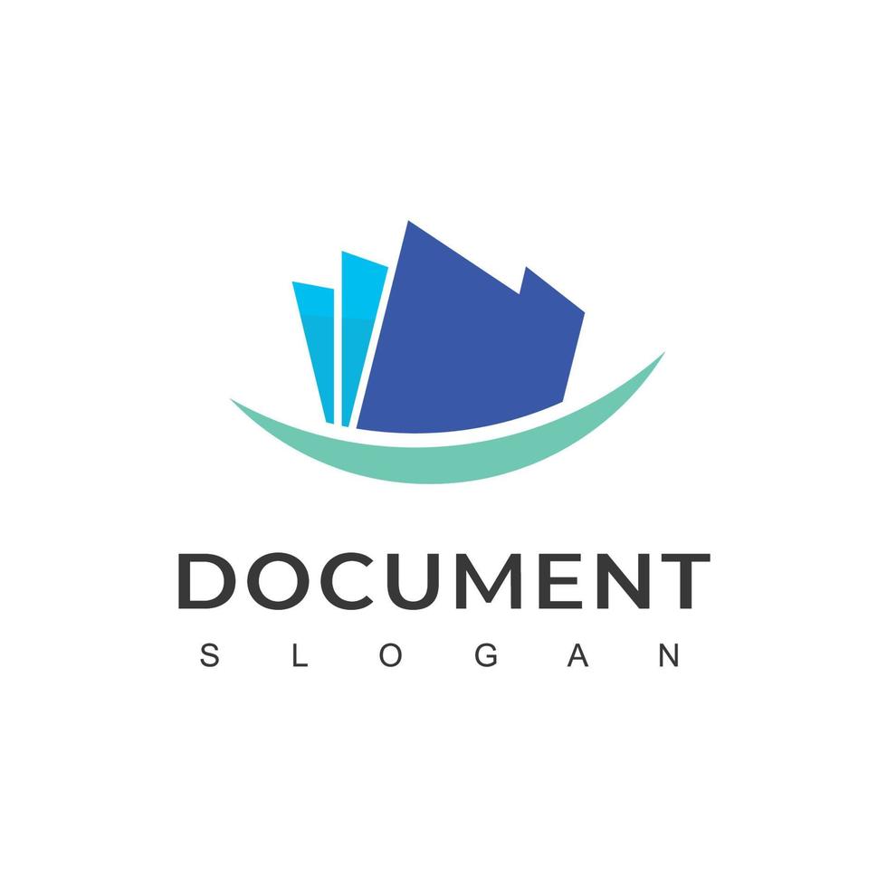 vector de diseño de logotipo de documento