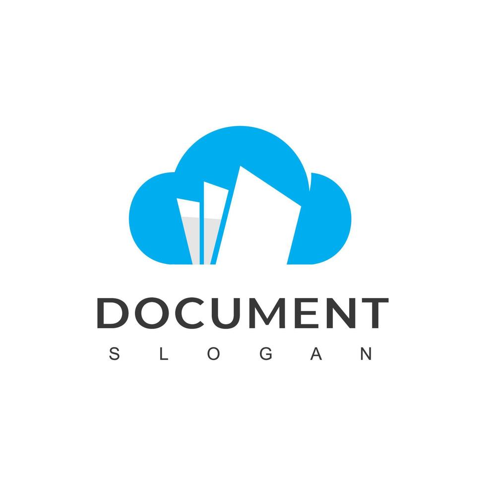 vector de diseño de logotipo de documento