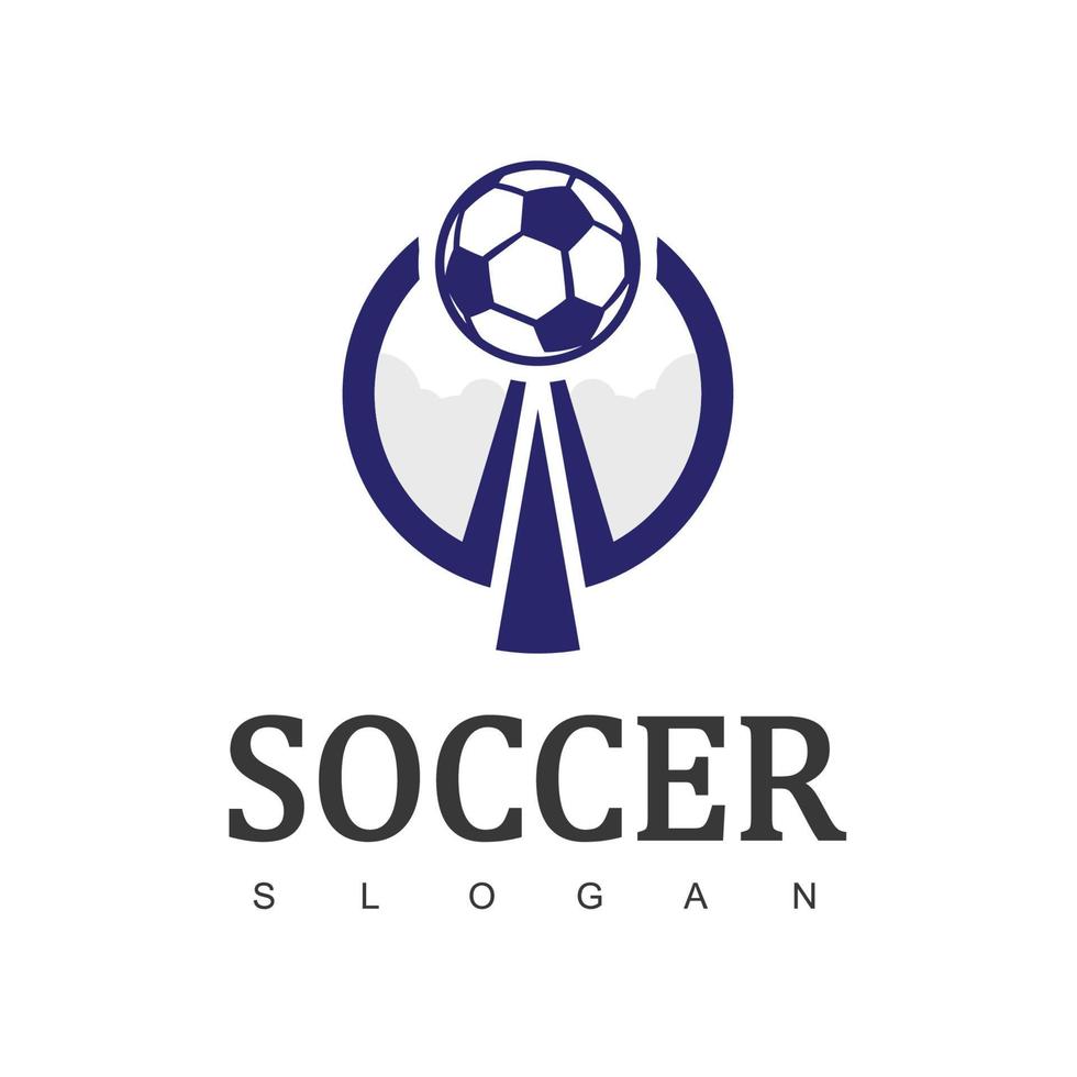 logotipo de fútbol o cartel de club de fútbol vector