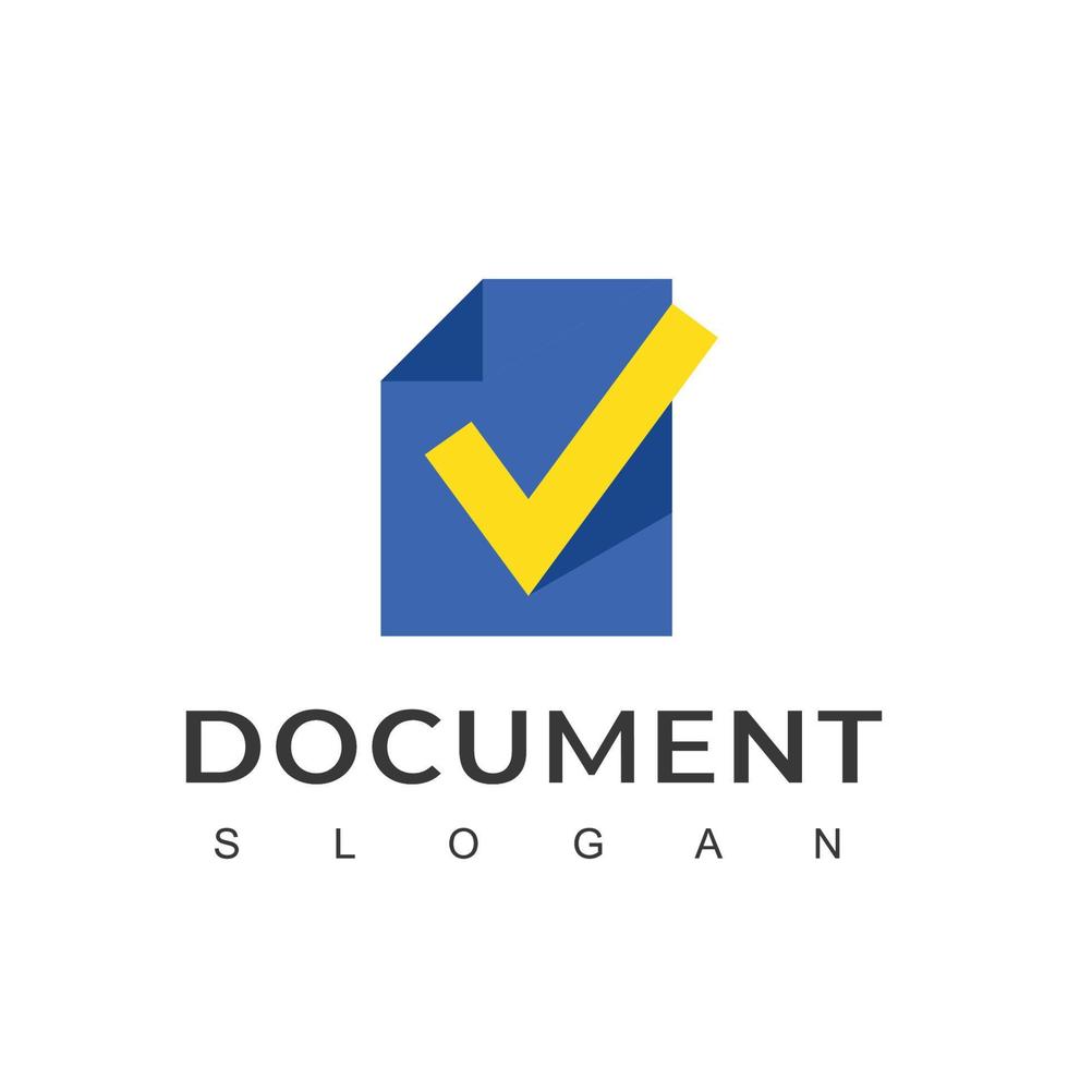 vector de diseño de logotipo de documento