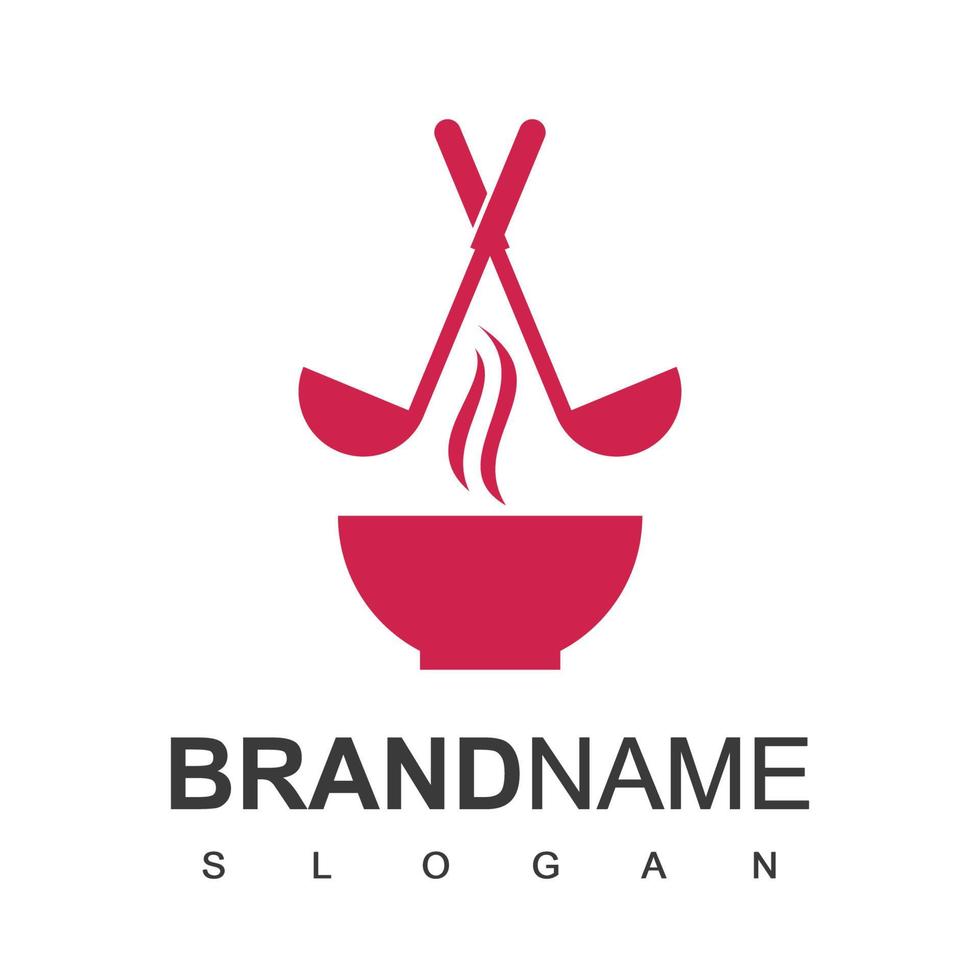plantilla de logotipo de sopa y cocina vector