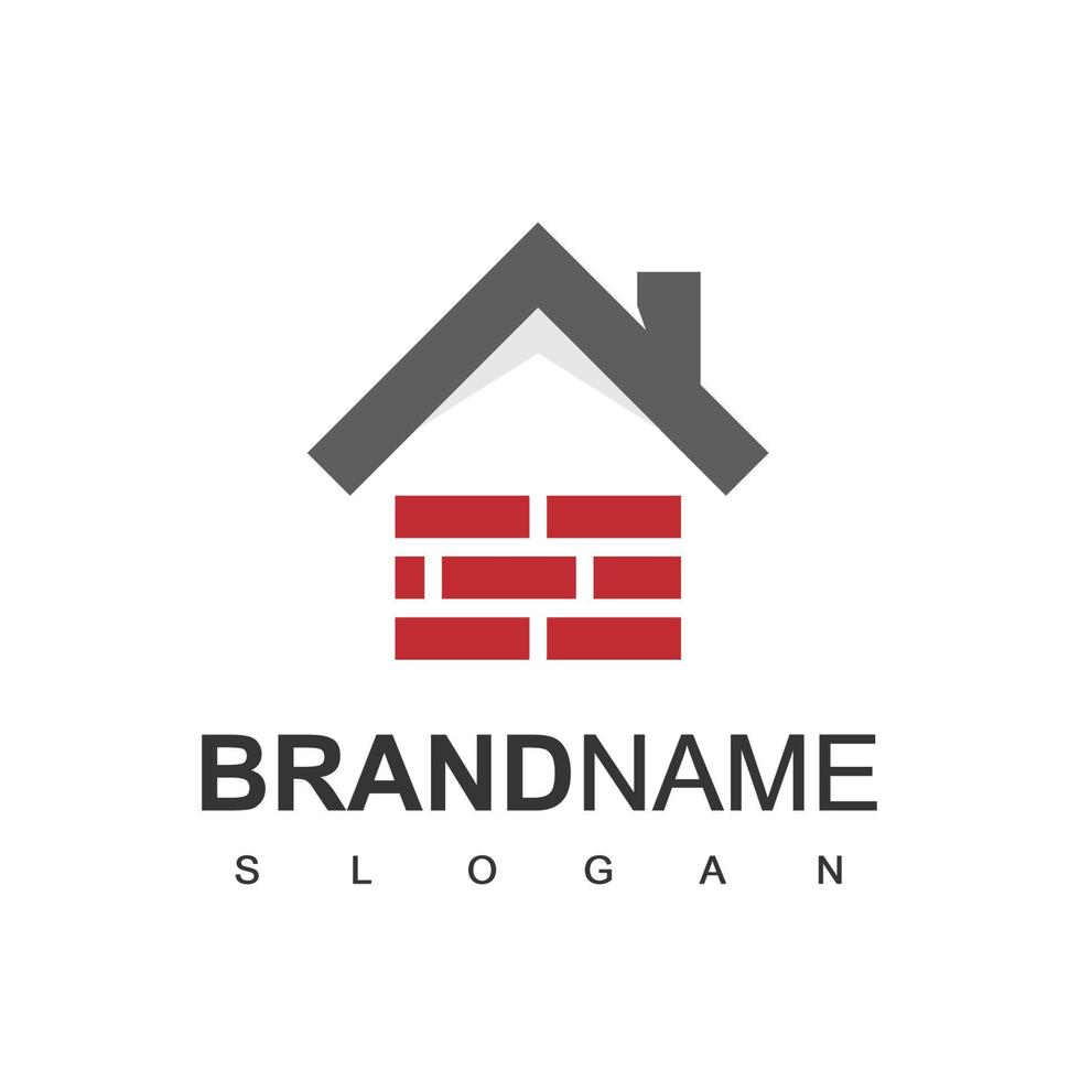 Brick House ,Real Estate Logo Template vector