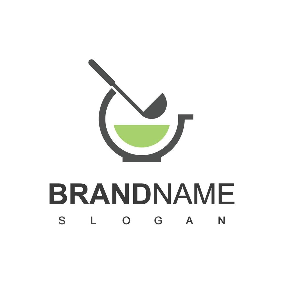 plantilla de logotipo de sopa y cocina vector
