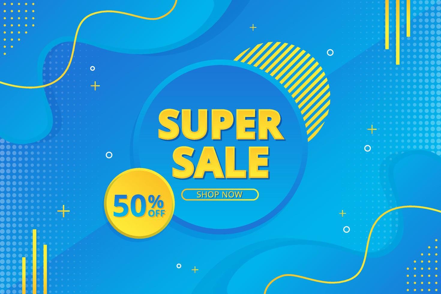 super sale banner with abstract gradient vector background