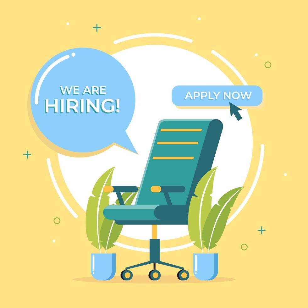 We are hiring business and recruiting with chair Vector