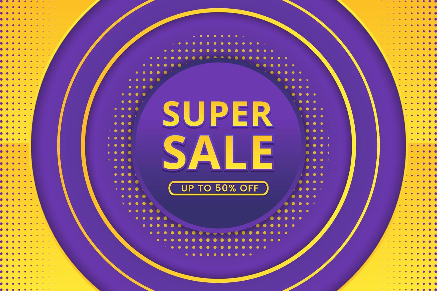 super sale banner with abstract gradient vector background