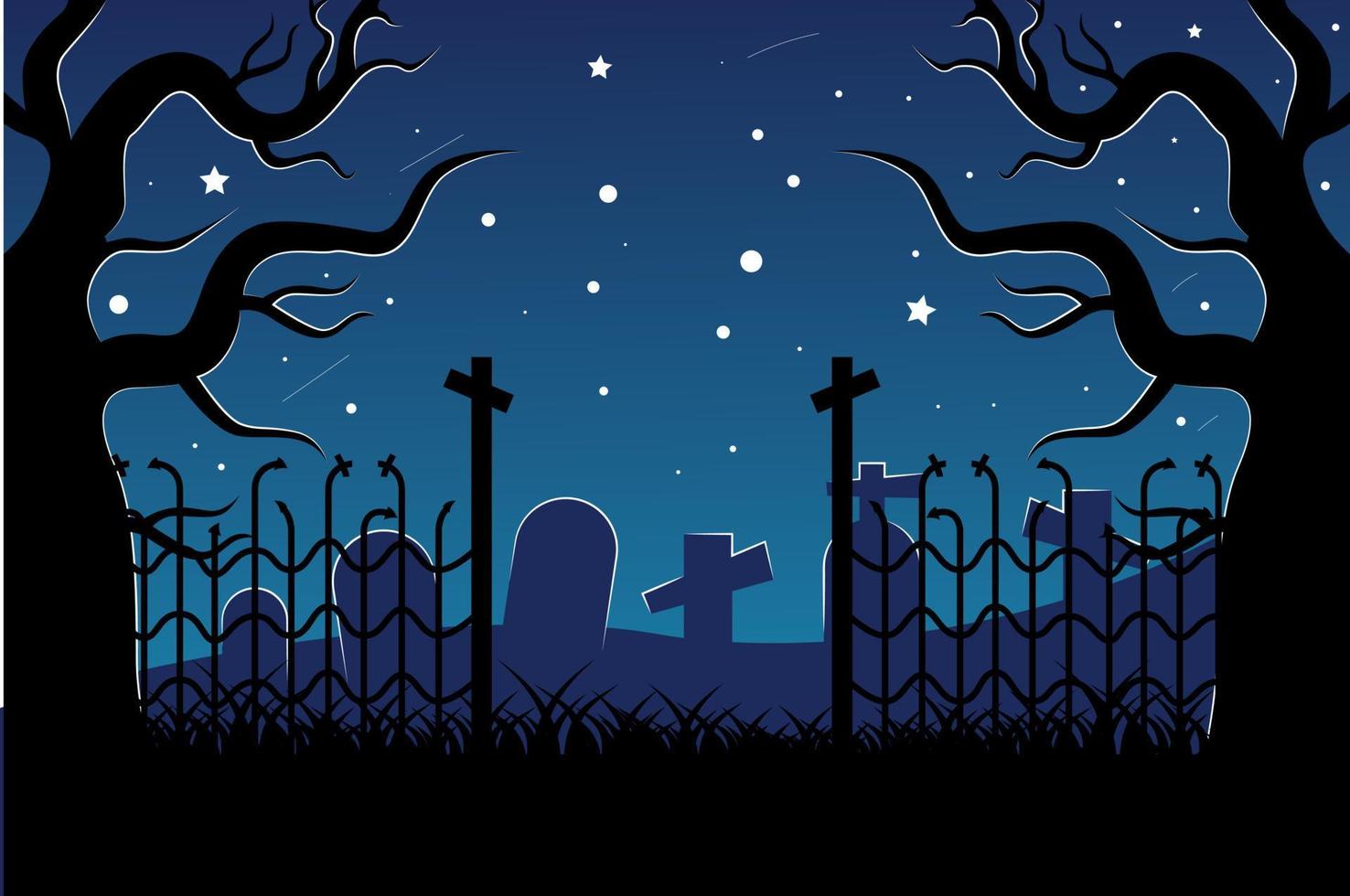 halloween background with spooky elements vector