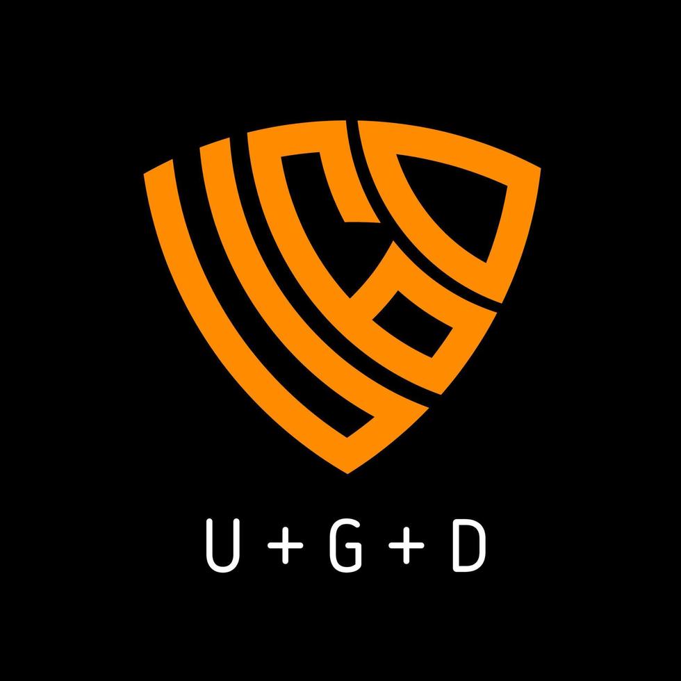 logo initials U G D. suitable for your company brand. vector