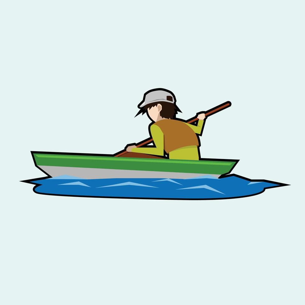 Vector and illustration of sport icon on isolated light blue background. Sporting event of rowing.