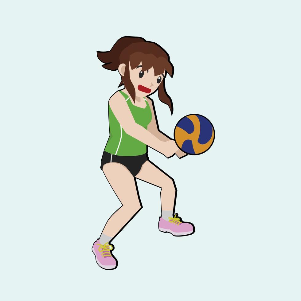 Vector and illustration of sport icon on isolated light blue background. Sporting event of volleyball.