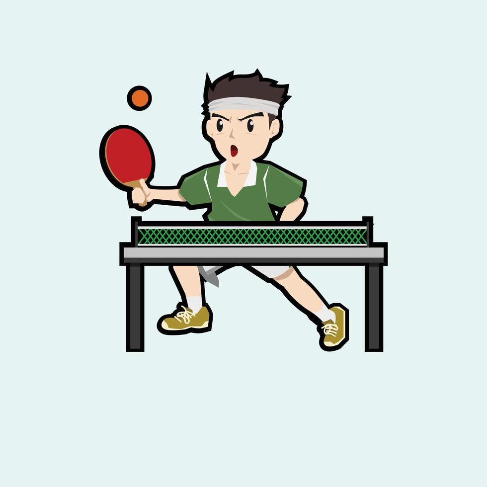 vector e ilustración del icono del deporte sobre fondo azul claro aislado. evento deportivo de tenis de mesa.