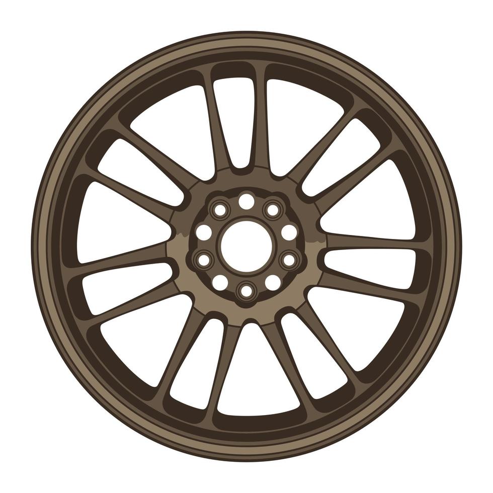 car wheel illustration for conceptual design vector