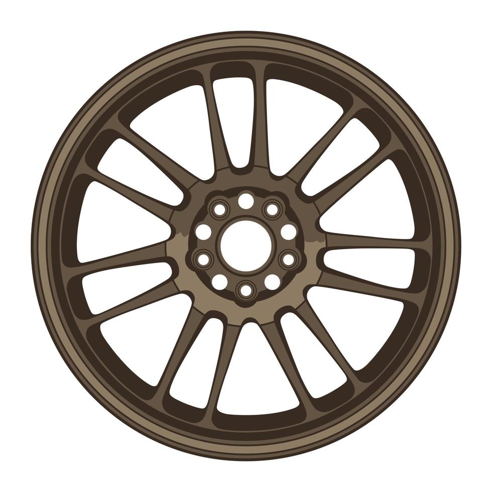 car wheel illustration for conceptual design vector