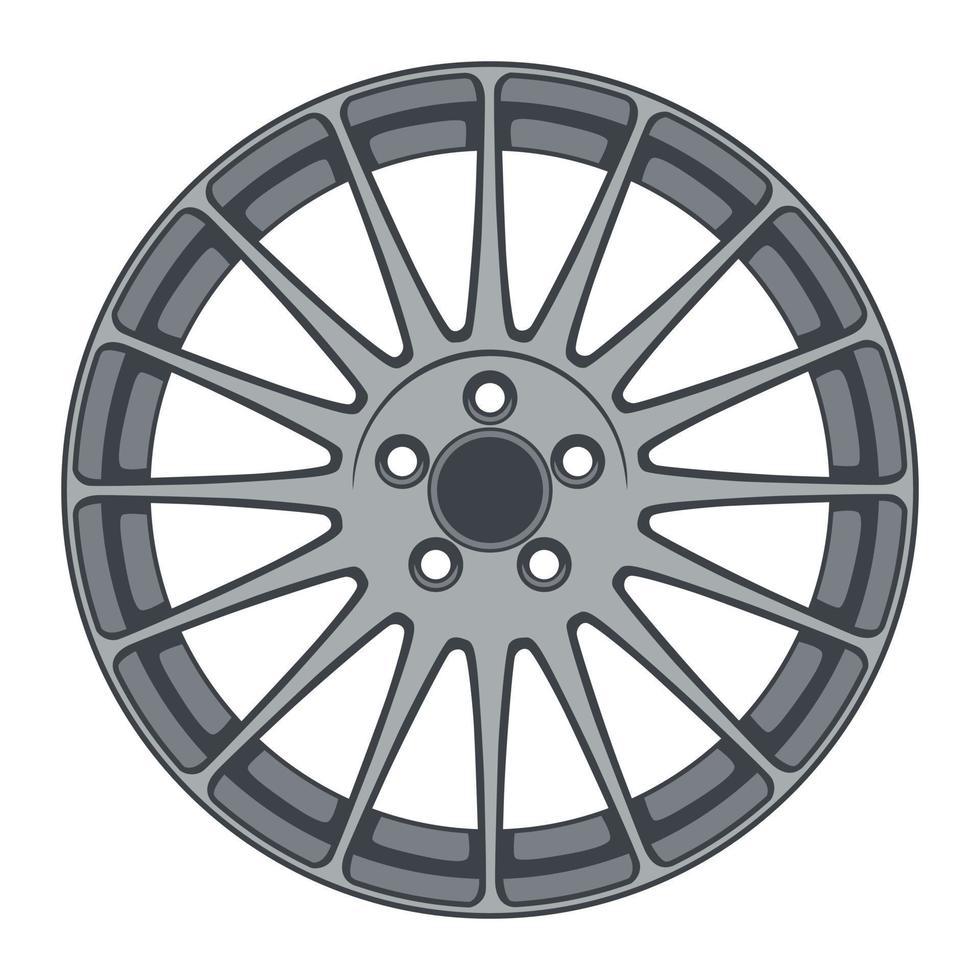 car wheel illustration for conceptual design vector