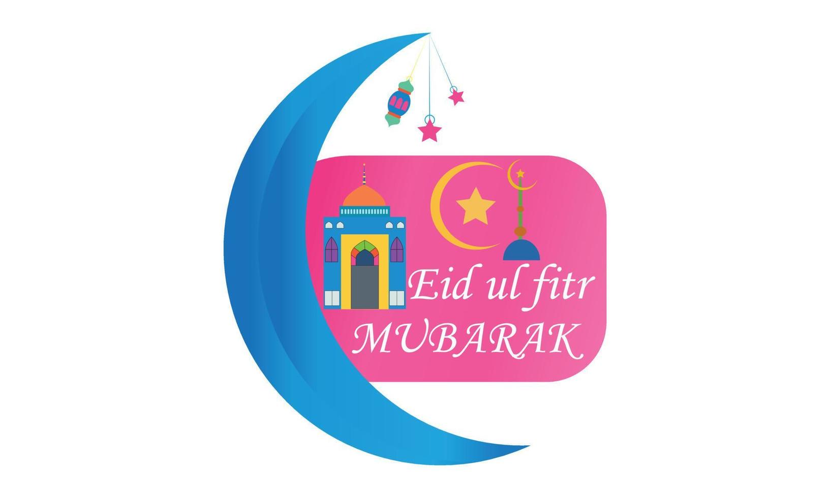 Eid Al fitr Festival namaz Masjid creative Design vector