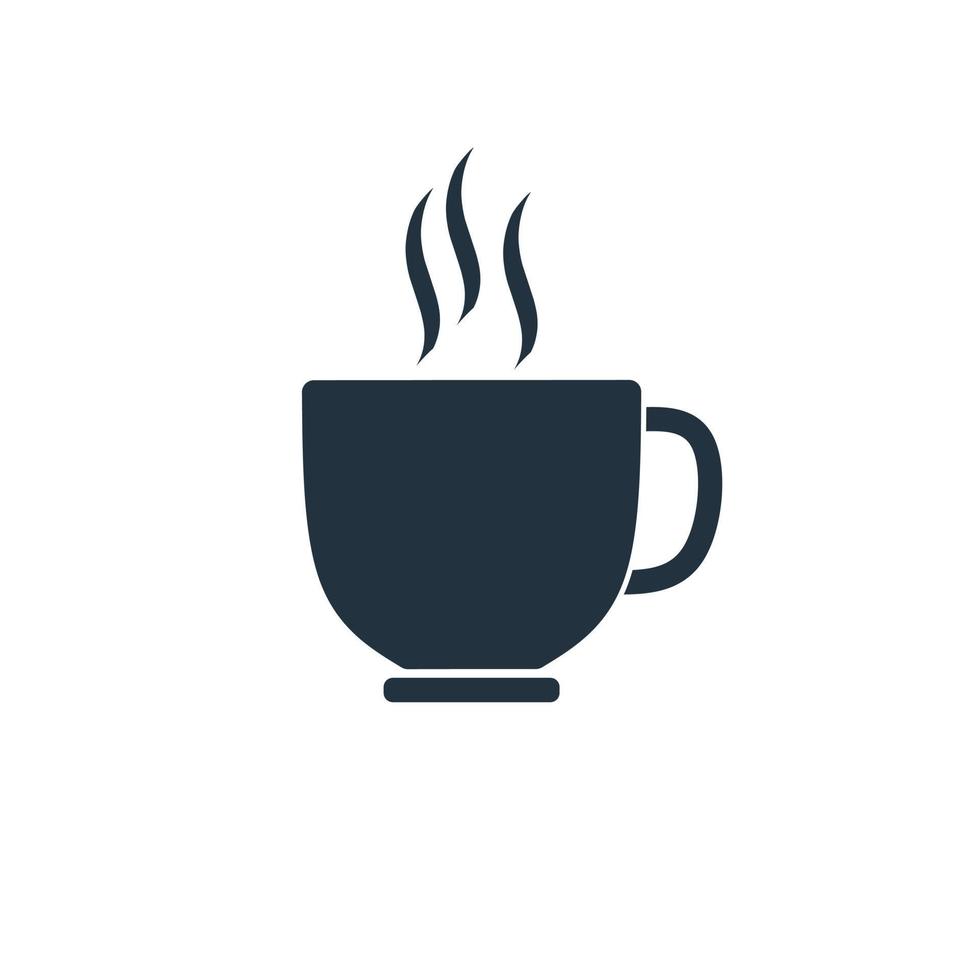 Coffee cup icon isolated on a white background. Hot coffee drink symbol for web and mobile apps. Vector illustration