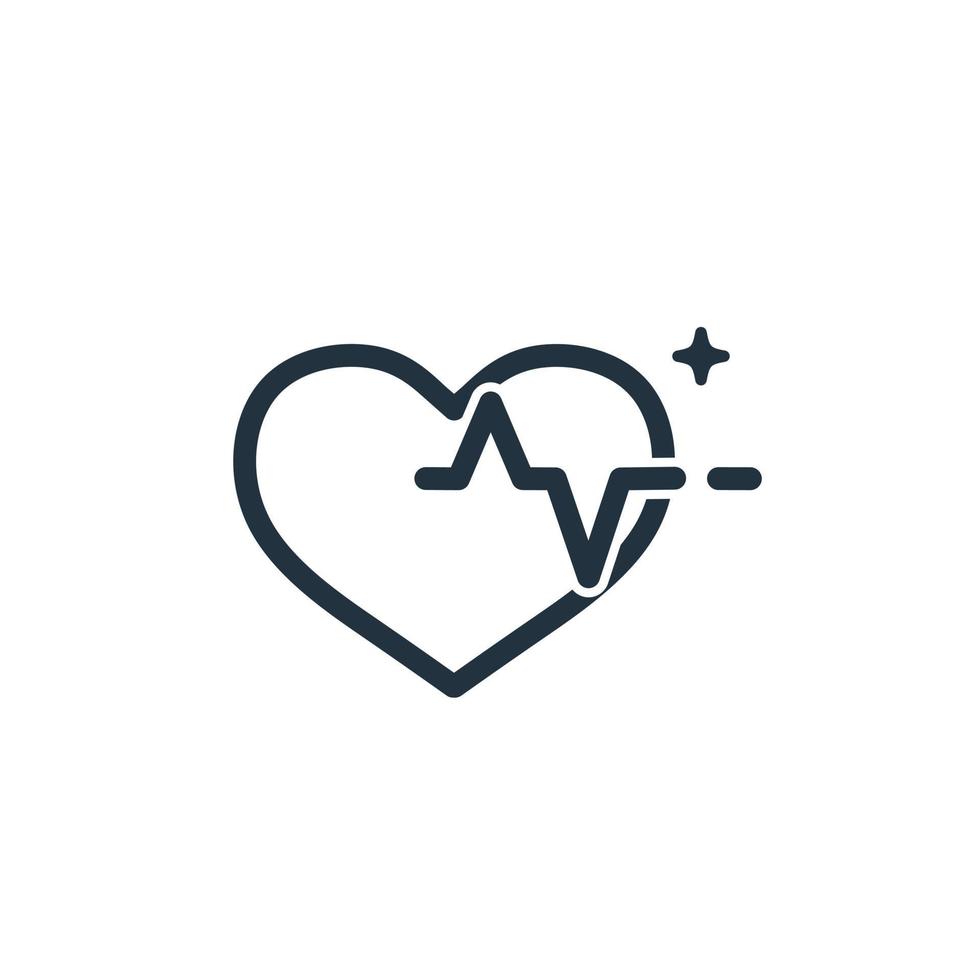heart beat icon isolated on a white background. heart rate symbol for web and mobile apps. Vector illustration