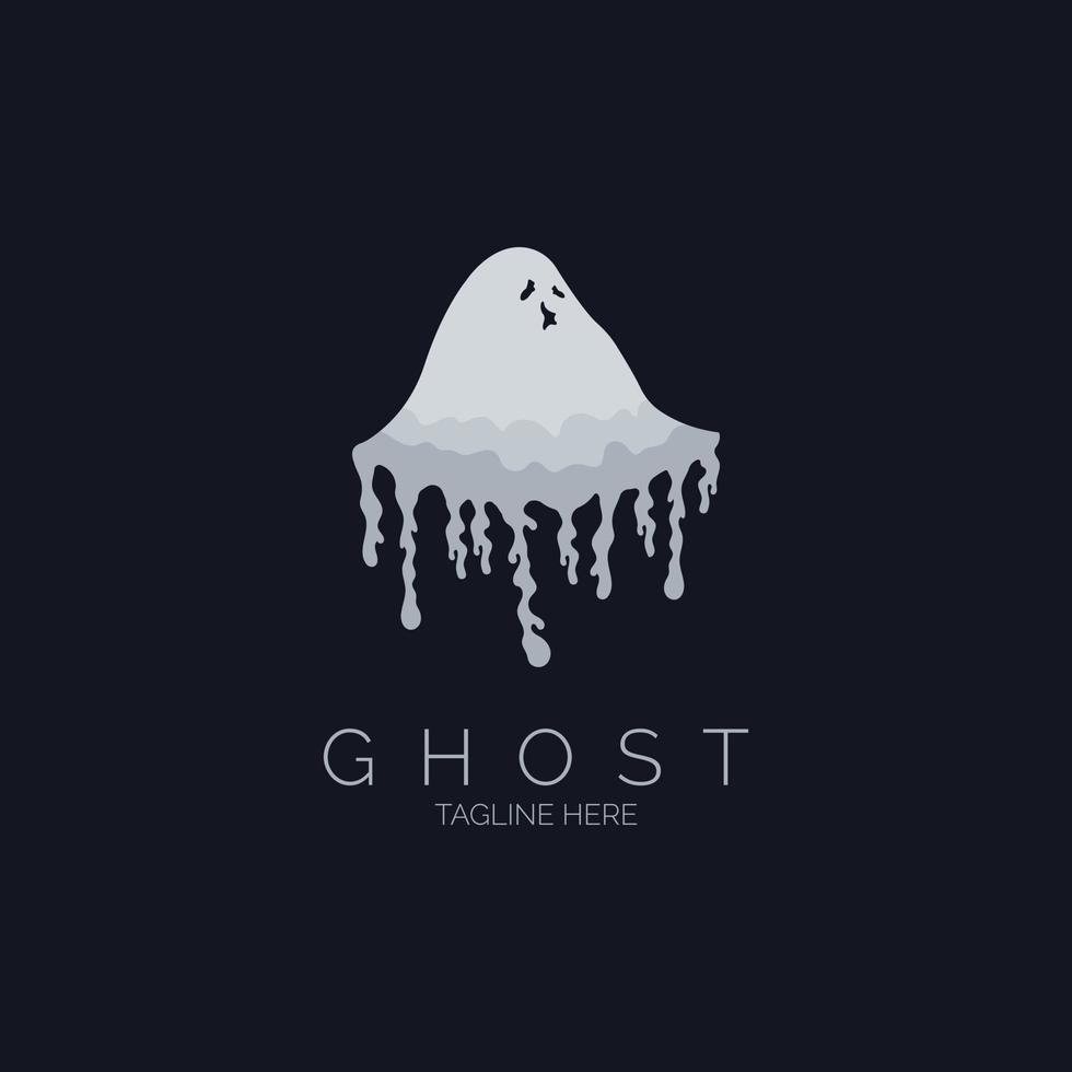 ghost logo design template for brand or company and other vector