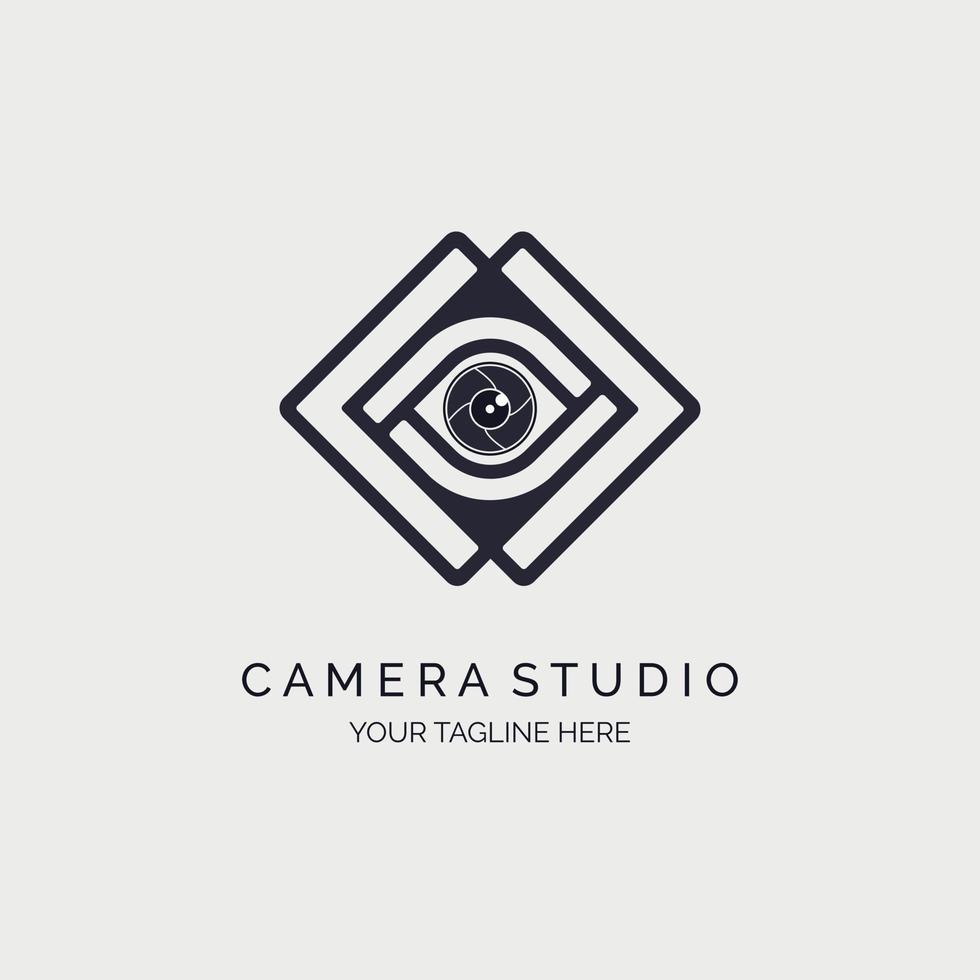 plantilla de diseño de logotipo de estudio de cámara para marca o empresa y otros vector