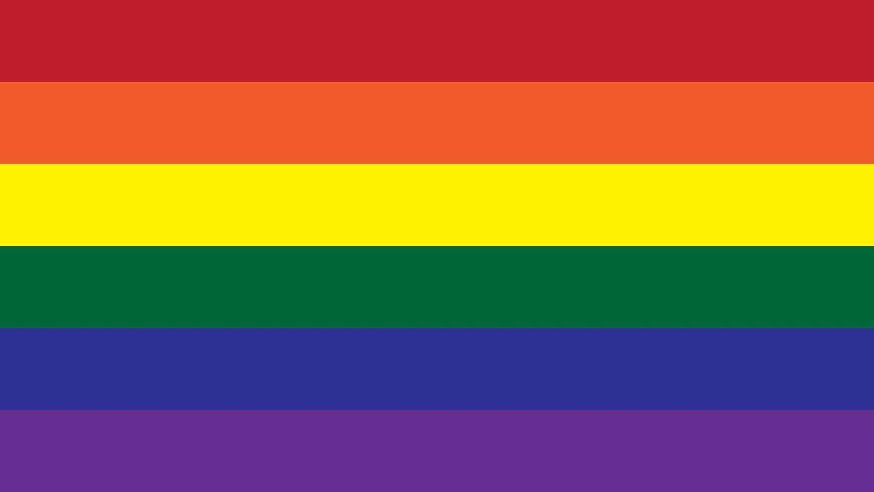 LGBT pride flags include the flags of lesbian, gay, bisexual and transgender LGBT organizations. Vector illustration.