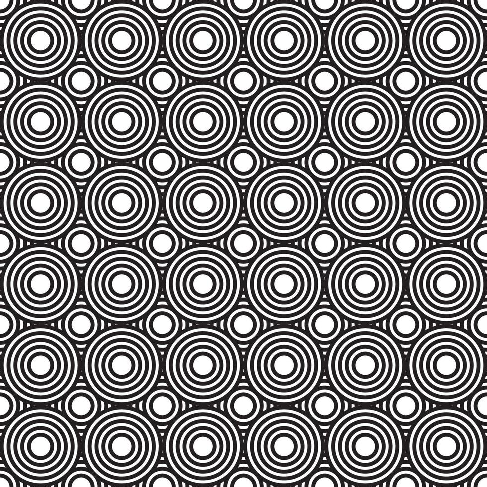 Simple circle line geometric pattern template vector