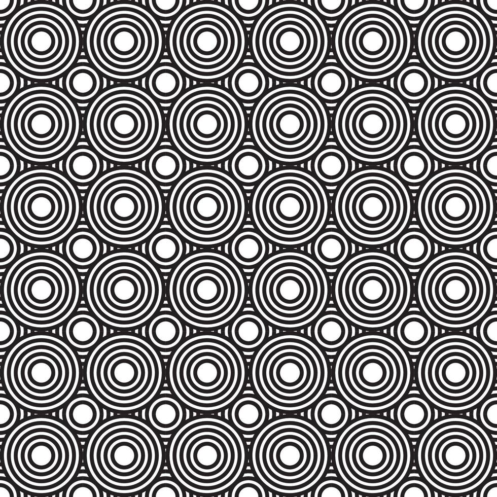 Simple circle line geometric pattern template vector