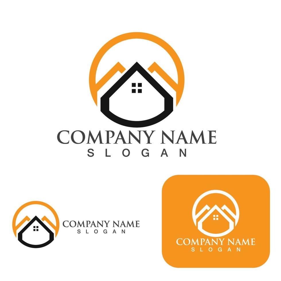 Home and building logo and symbol vector