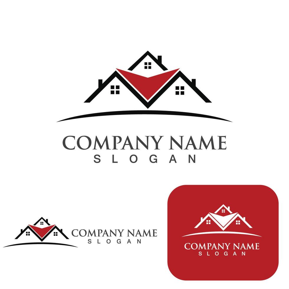 Home and building logo and symbol vector