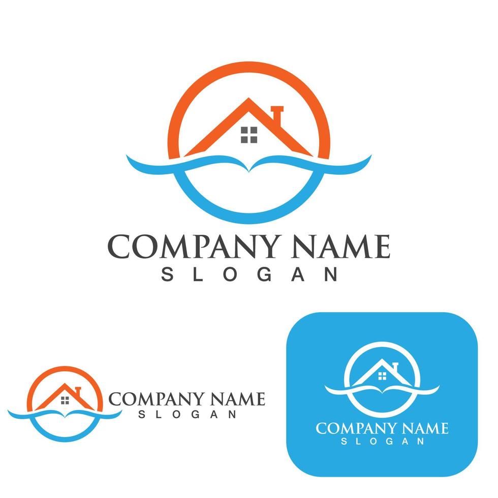 Home and building logo and symbol vector