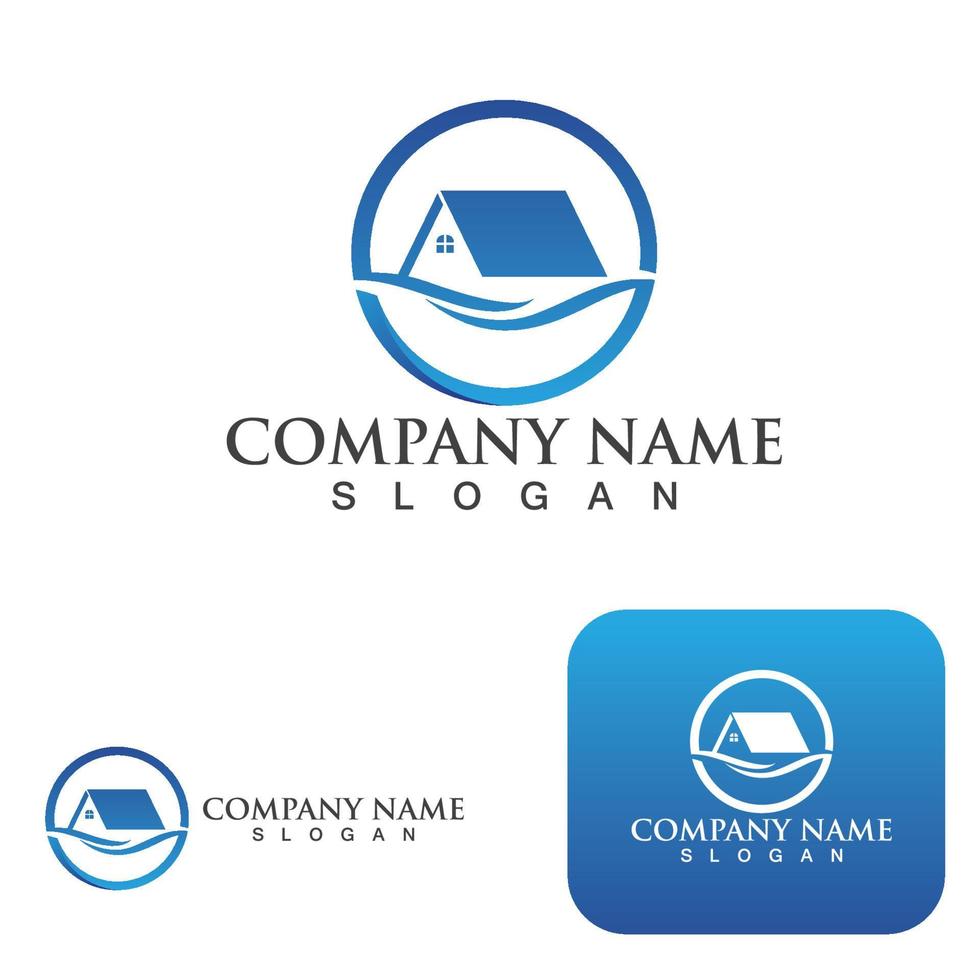 Home and building logo and symbol vector