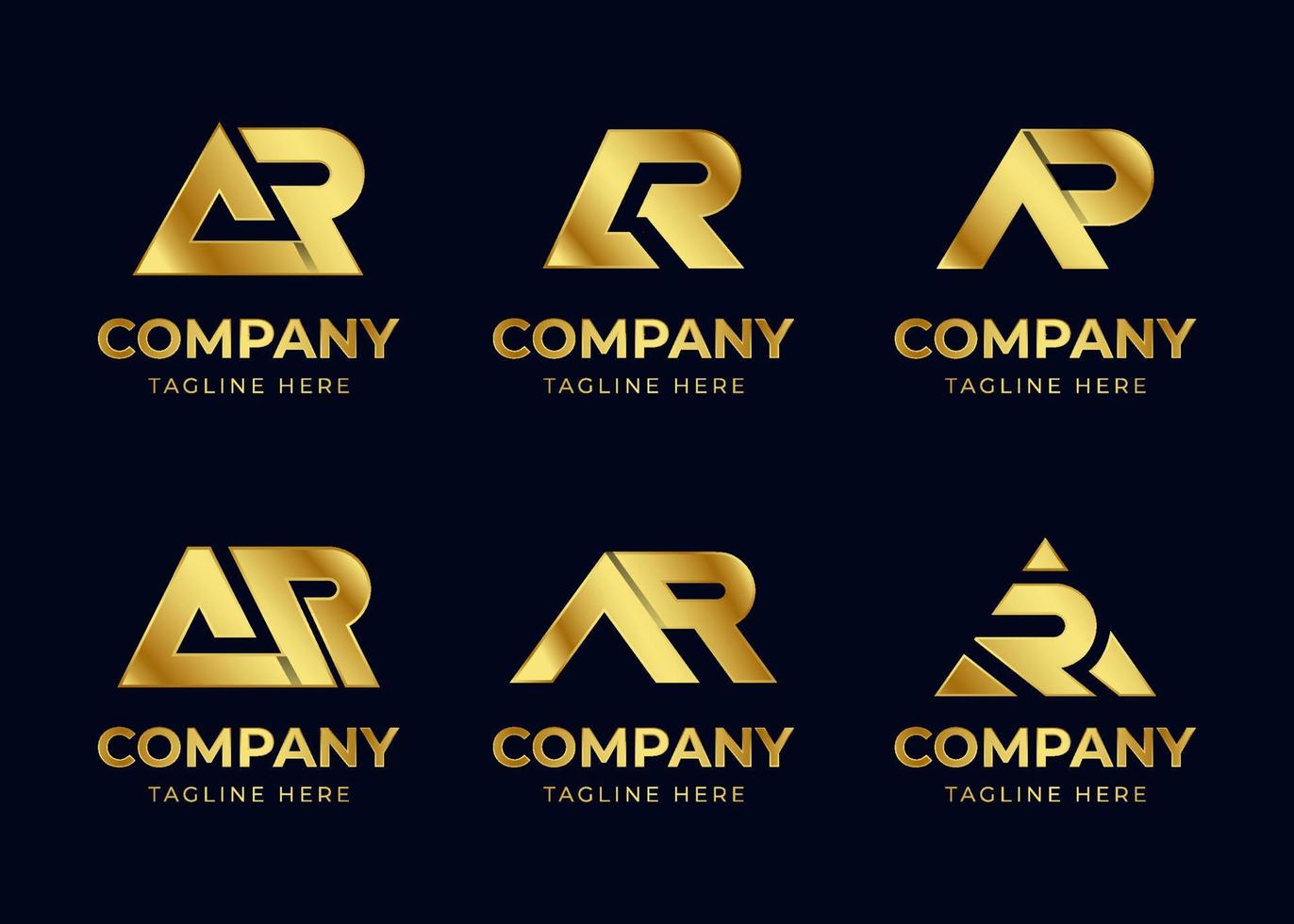 Big bundle set of luxury letter A logo design. Vector design element, with variety a monogram logo style element, business sign, logos, identity, vector illustrations.