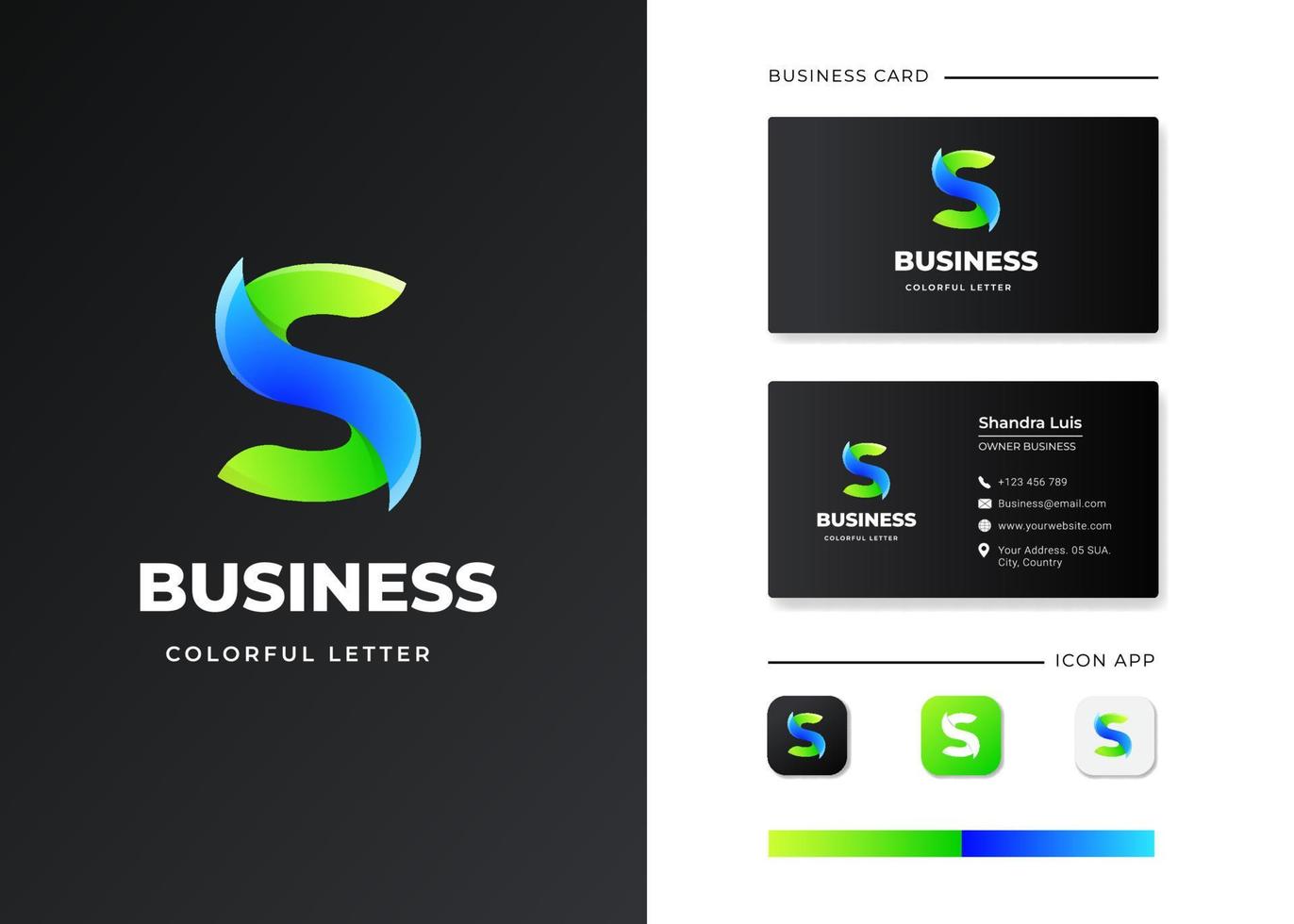 Letter S logo template design with gradient variation concept modern vector