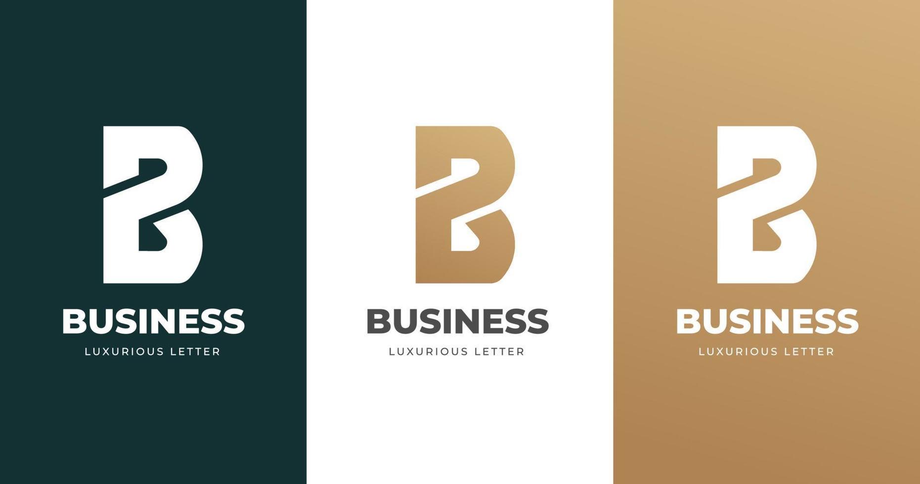 Initial letter B flat logo design template vector