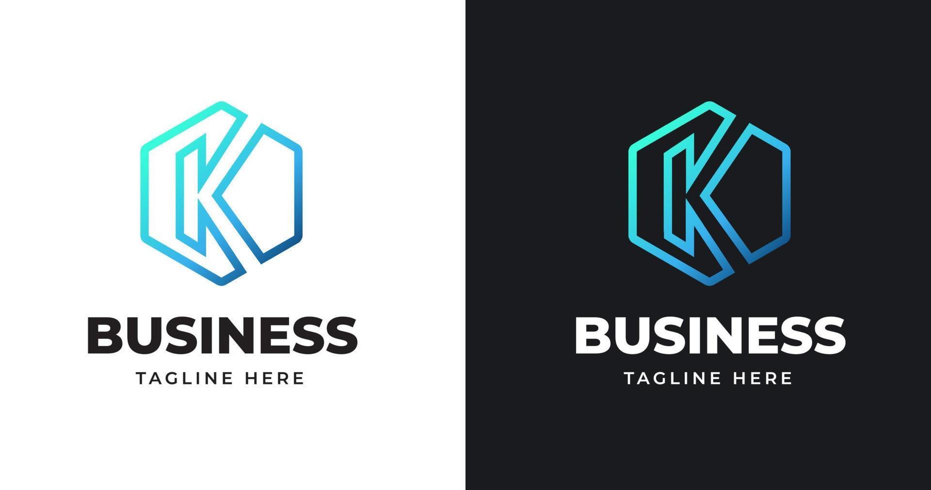 Letter K logo design with polygonal lines geometric shape gold gradient concept luxury for business company vector