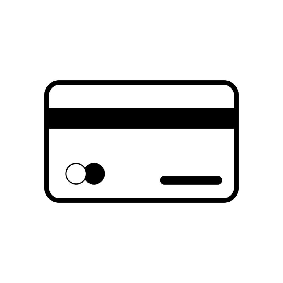 tarjetas de crédito. icono de tarjeta de crédito aislado sobre fondo blanco. ilustración de diseño de vector de icono de tarjeta de crédito. signo simple de tarjeta de crédito.