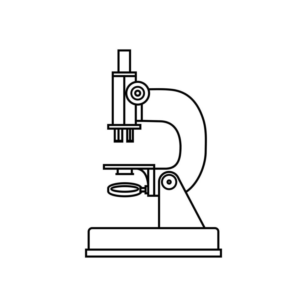 icono de microscopio. signo simple del icono del microscopio. icono de microscopio vectorial vector libre.