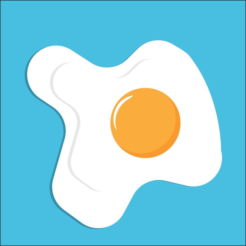 Omelette egg lunch cuisine cooking design. Yellow gourmett protein breakfast closeup. Organic yolk food vector flat.