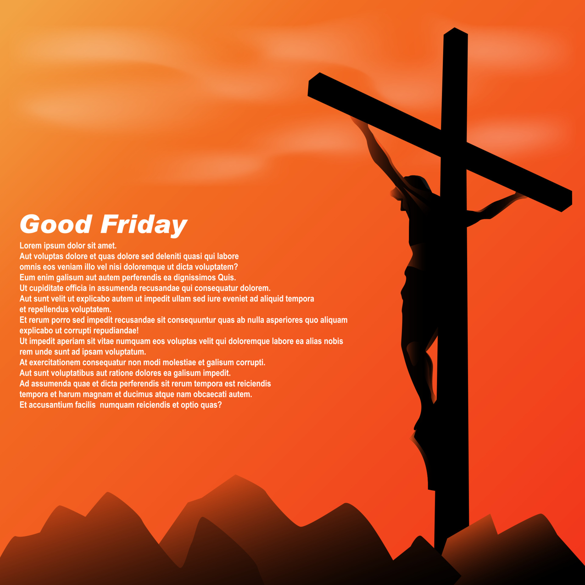 vector illustration of good friday good for good friday background