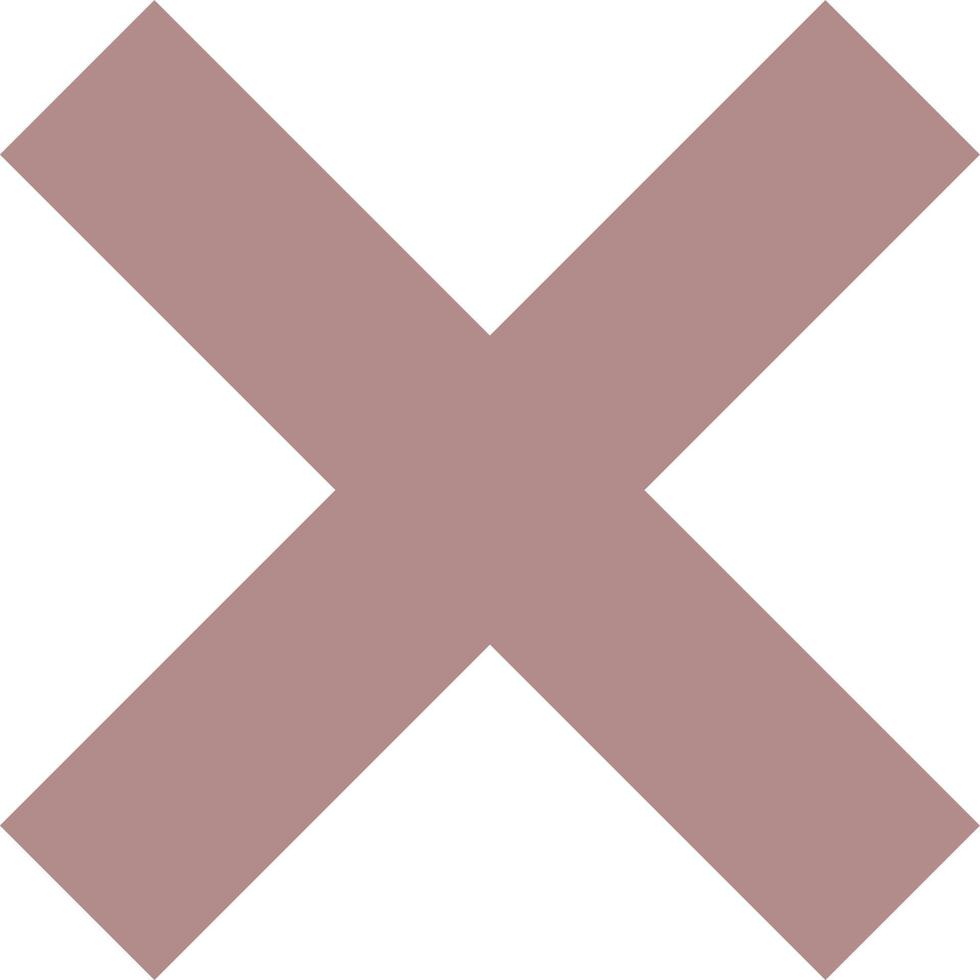 Icons of  crosses, confirmation of consent or refusal of information. vector