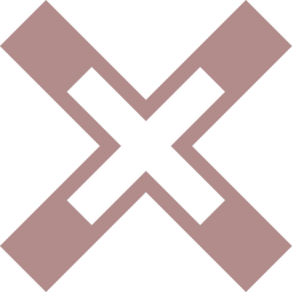 Icons of  crosses, confirmation of consent or refusal of information. vector