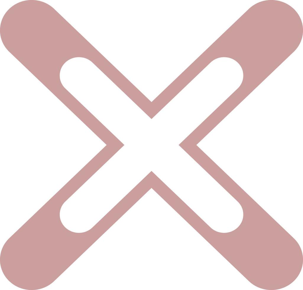 Icons of  crosses, confirmation of consent or refusal of information. vector