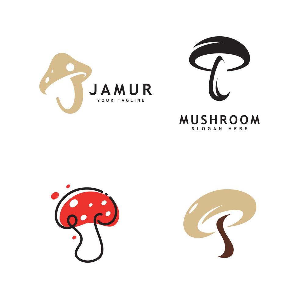 Mushroom logo icon vector design template