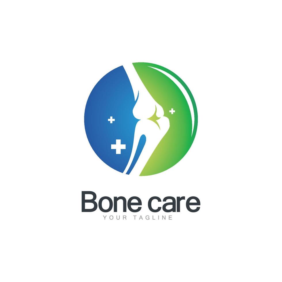 plantilla de vector de icono de logotipo de cuidado de huesos