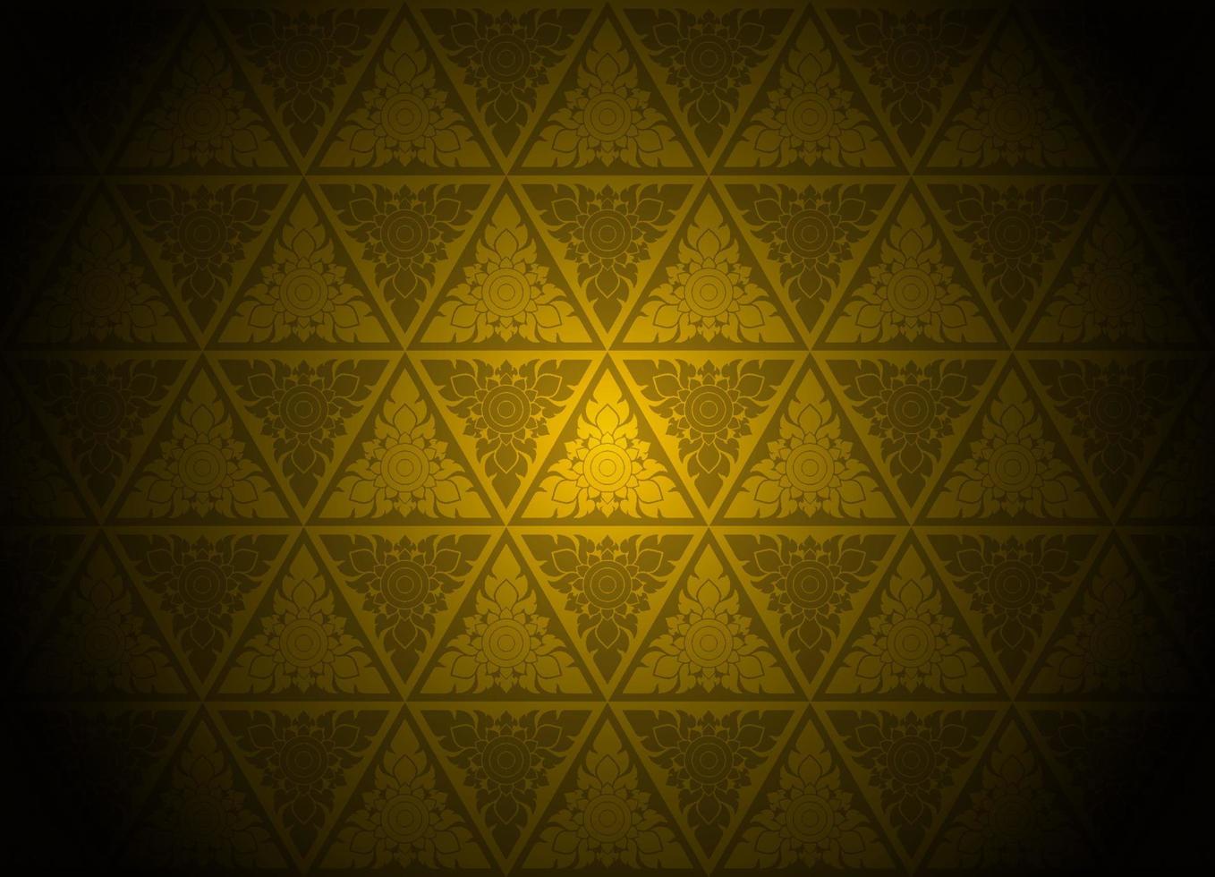 Damask Style Thai Art Pattern Background Triangle Shape vector