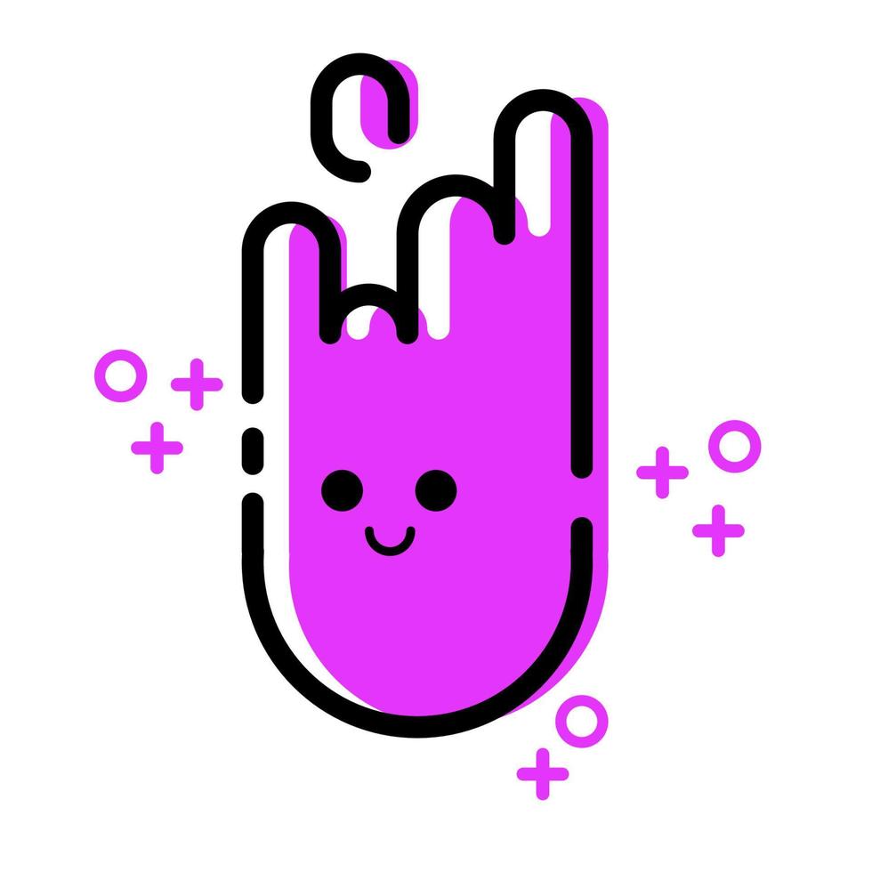 Cute Round Violet Purple Meteor Asteroid Flat Design Cartoon for Shirt, Poster, Gift Card, Cover or Logo vector