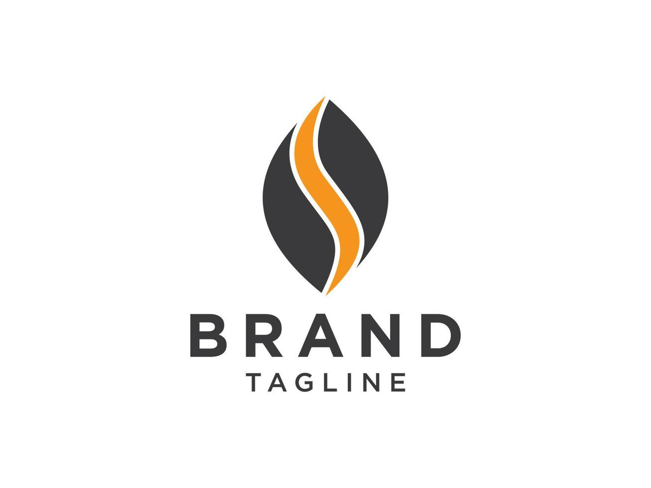 logotipo de onda de fuego abstracto letra s aislado sobre fondo blanco. elemento de plantilla de diseño de logotipo de vector plano